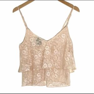 BLUE LIFE Coral Lace Sleveeless Tank Top